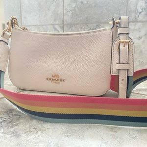 Coach Jes Baguette with rainbow strap